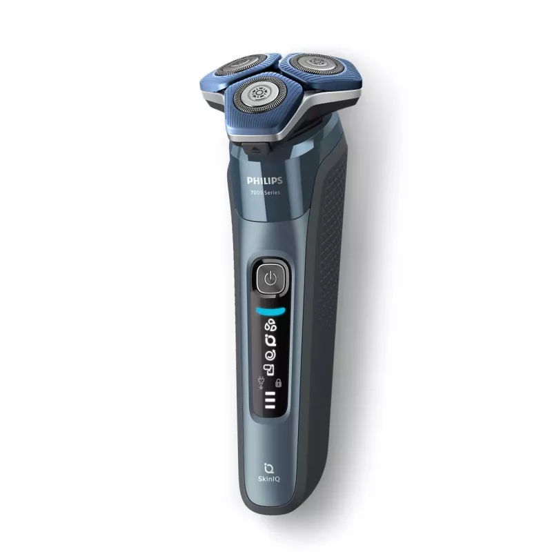 Philips SHAVER Series 7000 S7882/55 mitrais un sausais elektriskais skuveklis, tīrīšanas kapsula un maciņš