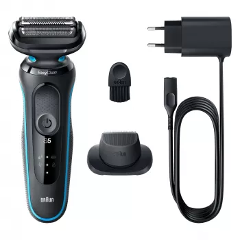 Braun Series 5 51-M1200s vīriešu skuveklis Folijas skuveklis Trimeris Melns, Zils