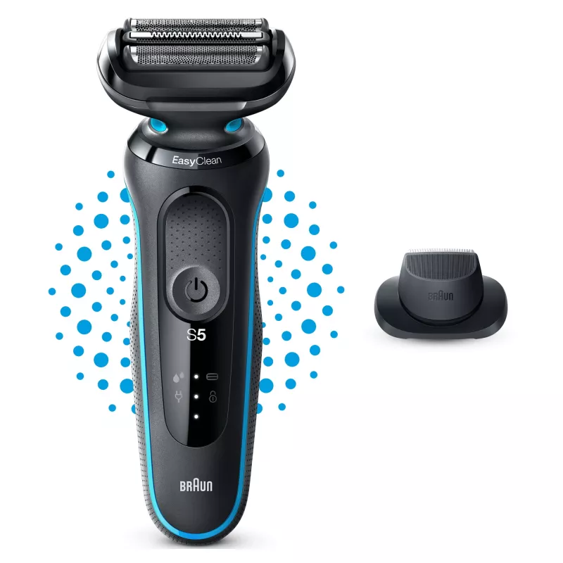 Braun Series 5 51-M1200s vīriešu skuveklis Folijas skuveklis Trimeris Melns, Zils