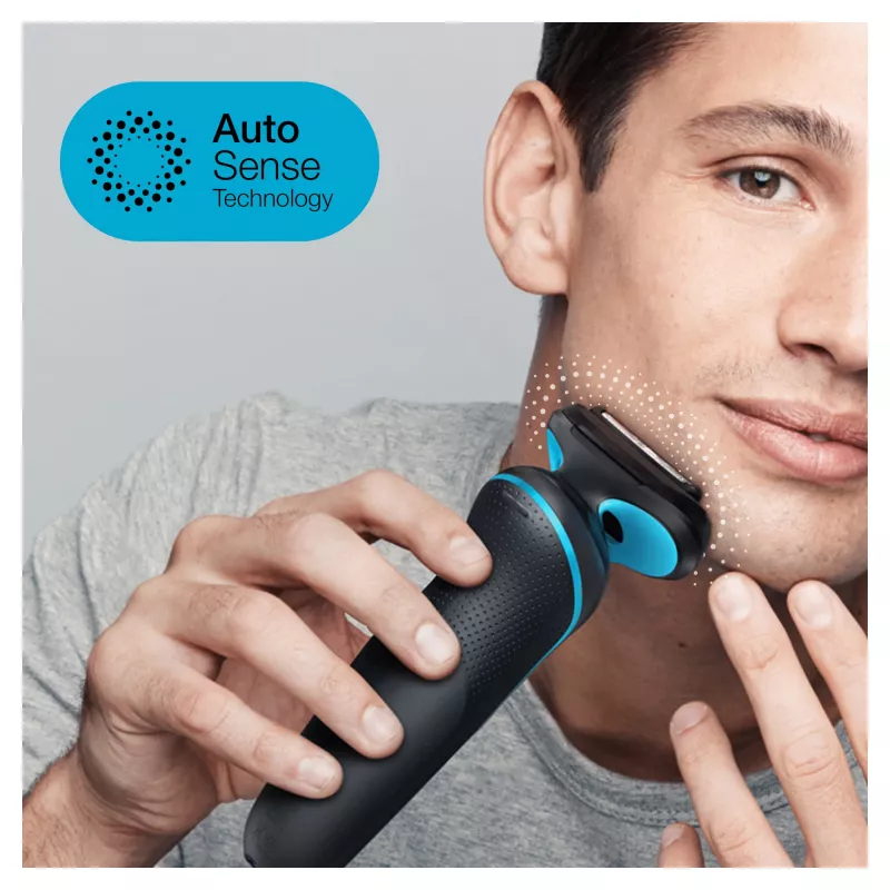 Braun Series 5 51-M1200s vīriešu skuveklis Folijas skuveklis Trimeris Melns, Zils