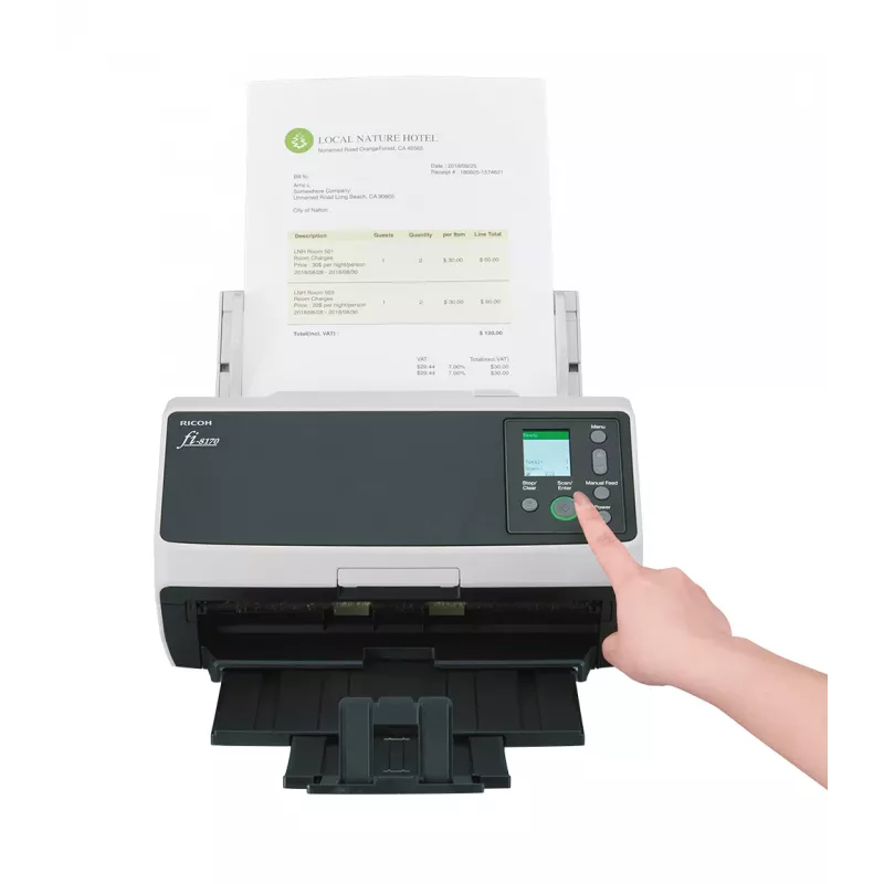 Ricoh fi-8170 ADF + manuālās padeves skeneris 600 x 600 DPI A4 melns, pelēks