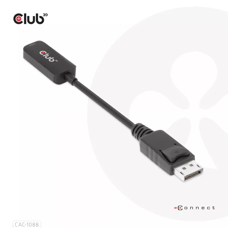 CLUB3D DisplayPort1.4 uz HDMI 4K120Hz/8K60Hz HDR aktīvais adapteris M/F