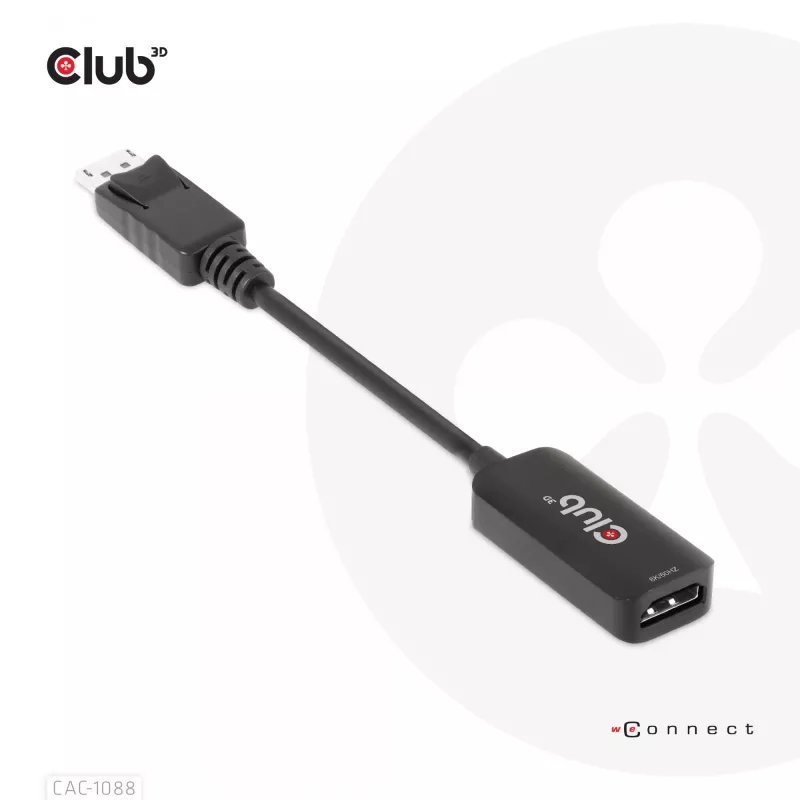 CLUB3D DisplayPort1.4 uz HDMI 4K120Hz/8K60Hz HDR aktīvais adapteris M/F