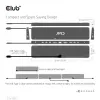 CLUB3D USB Gen1 Type-C Triple Display DP1.4 Alt mode Smart PD3.0 uzlādes dokstacija ar 100 vatu barošanas avotu