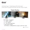 CLUB3D USB Gen1 Type-C Triple Display DP1.4 Alt mode Smart PD3.0 uzlādes dokstacija ar 100 vatu barošanas avotu