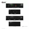 CLUB3D 3 uz 1 HDMI™ 8K60Hz/4K120Hz pārslēdzējs, 7680 x 4320 pikseļi, 8K Ultra HD, melns