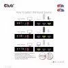 CLUB3D 3 uz 1 HDMI™ 8K60Hz/4K120Hz pārslēdzējs, 7680 x 4320 pikseļi, 8K Ultra HD, melns