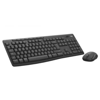 Tastatūras un peles komplekts Logitech MK370 Combo for Business — pilnizmēra QWERTY (US International), RF bezvadu + Bluetooth, grafīts