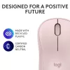 LOGITECH M240 Klusā pele - Bluetooth - Rozā