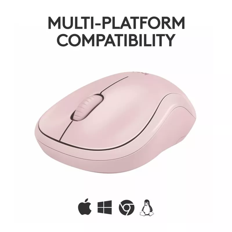 LOGITECH M240 Klusā pele - Bluetooth - Rozā