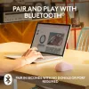 LOGITECH M240 Klusā pele - Bluetooth - Rozā