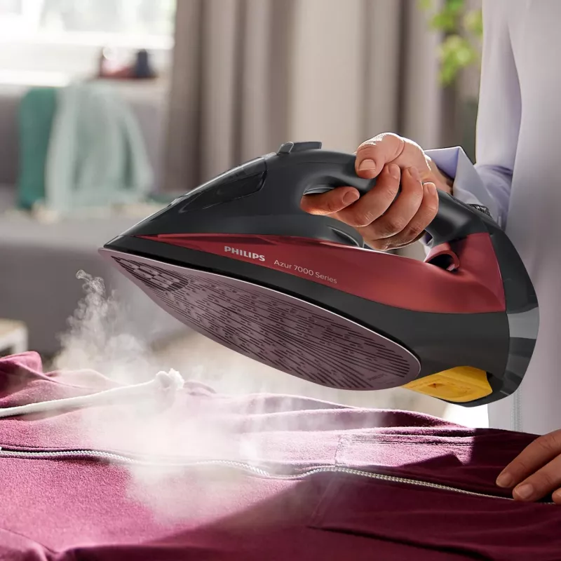 Philips 7000. sērijas DST7022/40 gludeklis Tvaika gludeklis SteamGlide Plus zole 2800 W Melns