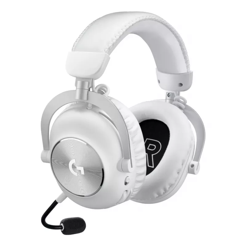 LOGITECH Pro X 2 Lightspeed bezvadu spēļu austiņas – balta