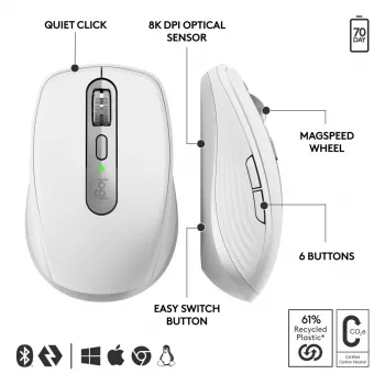 LOGITECH Mx Anywhere 3s For Business - gaiši pelēks - Emea28-935