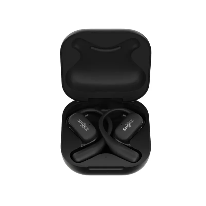 SHOKZ OpenFit austiņas bezvadu aiz auss zvaniem/mūzikai/sportam/ikdienai Bluetooth melnas