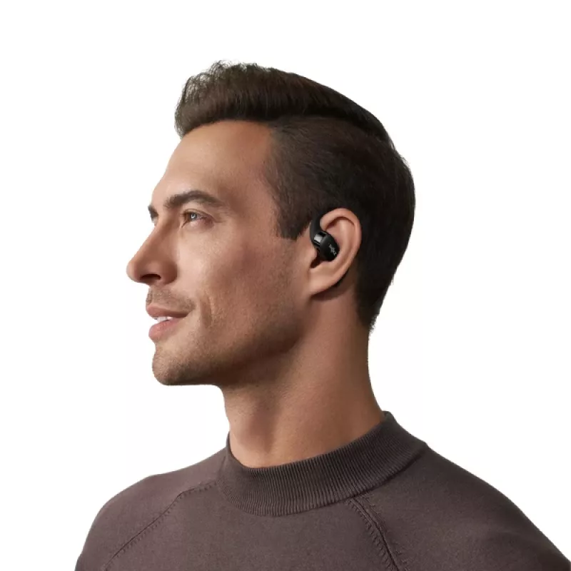 SHOKZ OpenFit austiņas bezvadu aiz auss zvaniem/mūzikai/sportam/ikdienai Bluetooth melnas
