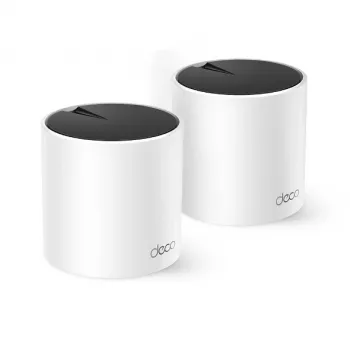 TP-Link DECO X55 (2 komplekts) Divjoslu (2,4 GHz / 5 GHz) Wi-Fi 6 (802.11ax) Balts 3 iekšējās antenas
