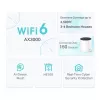 TP-Link DECO X55 (2 komplekts) Divjoslu (2,4 GHz / 5 GHz) Wi-Fi 6 (802.11ax) Balts 3 iekšējās antenas