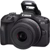 Canon EOS R100 + RF-S 18-45mm F4.5-6.3 IS STM komplekts MILC 24.1 MP CMOS 6000 x 4000 pikseļi Melns