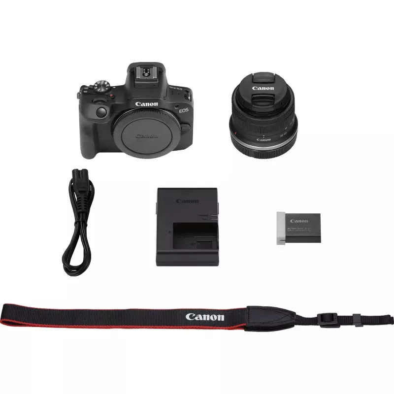 Canon EOS R100 + RF-S 18-45mm F4.5-6.3 IS STM komplekts MILC 24.1 MP CMOS 6000 x 4000 pikseļi Melns