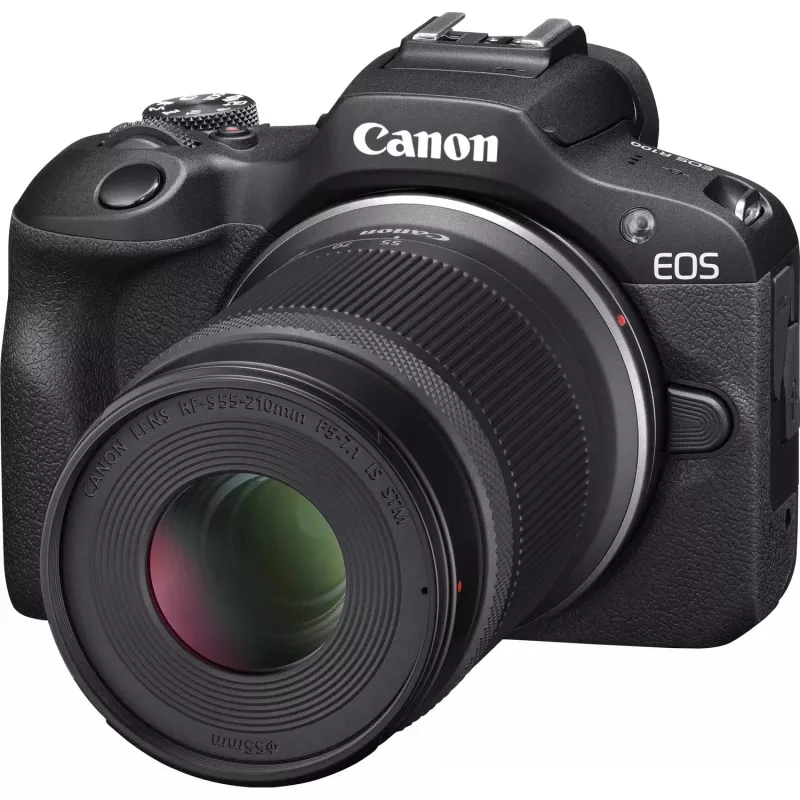Canon EOS R100 + RF-S 18-45mm F4.5-6.3 IS STM + RF-S 55-200mm F5-7.1 IS STM komplekts MILC 24,1 MP CMOS 6000 x 4000 pikseļi Melns