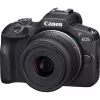 Canon EOS R100 + RF-S 18-45mm F4.5-6.3 IS STM + RF-S 55-200mm F5-7.1 IS STM komplekts MILC 24,1 MP CMOS 6000 x 4000 pikseļi Melns