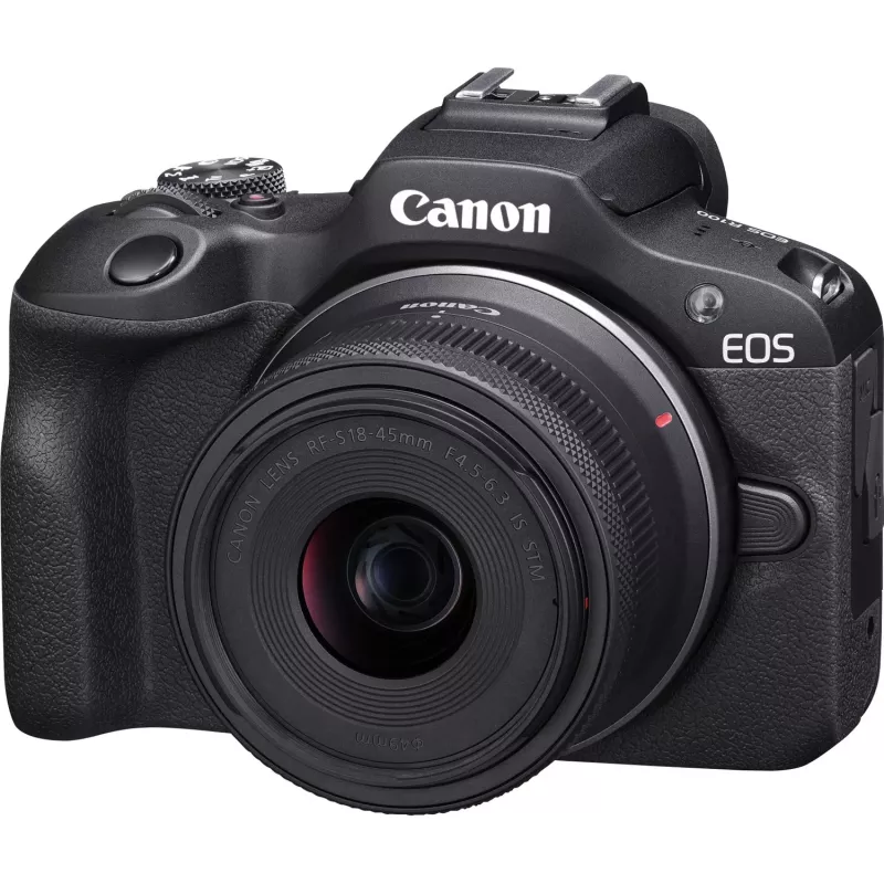 Canon EOS R100 + RF-S 18-45mm F4.5-6.3 IS STM + RF-S 55-200mm F5-7.1 IS STM komplekts MILC 24,1 MP CMOS 6000 x 4000 pikseļi Melns