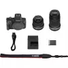 Canon EOS R100 + RF-S 18-45mm F4.5-6.3 IS STM + RF-S 55-200mm F5-7.1 IS STM komplekts MILC 24,1 MP CMOS 6000 x 4000 pikseļi Melns