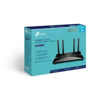 TP-Link Archer AX1800 bezvadu maršrutētājs Gigabit Ethernet Divu joslu (2,4 GHz / 5 GHz) Melns