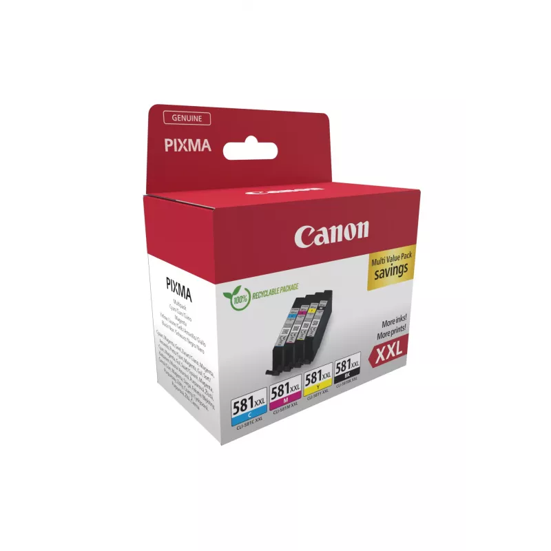 Canon 1998C007 tintes kasetne 4 gab. oriģināla melna, ciāna, madženta, dzeltena