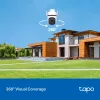 TP-Link Tapo āra pagriežamā/noliecamā drošības Wi-Fi kamera, IP drošības kamera, iekštelpām un āra, bezvadu, CE, FCC, RoHS, RCM, griestu, melna, balta