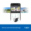 TP-Link Tapo āra pagriežamā/noliecamā drošības Wi-Fi kamera, IP drošības kamera, iekštelpām un āra, bezvadu, CE, FCC, RoHS, RCM, griestu, melna, balta