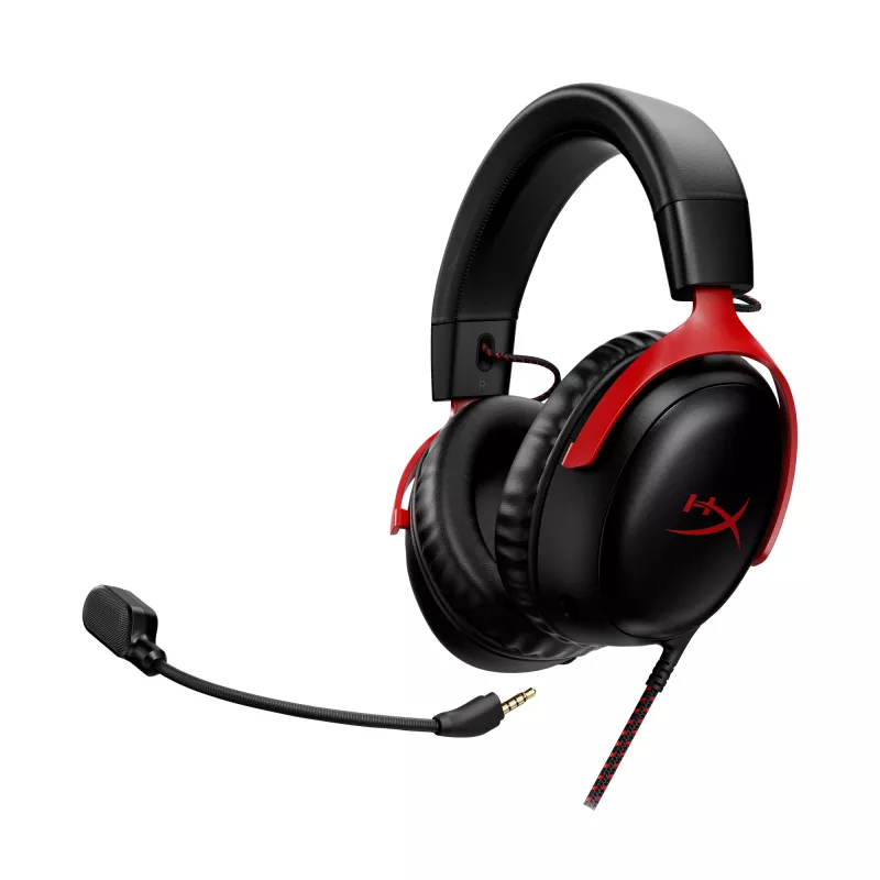 HyperX Cloud III - Gaming Headset (Melns/Red)