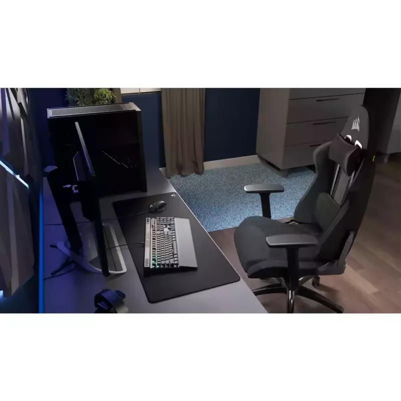 Corsair TC100 RELAXED polsterēts sēdeklis melns atzveltne 59,5x81 cm