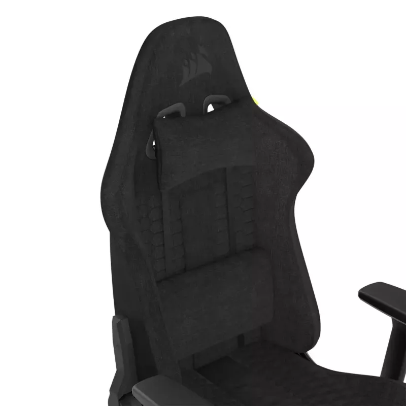 Corsair TC100 RELAXED polsterēts sēdeklis melns atzveltne 59,5x81 cm