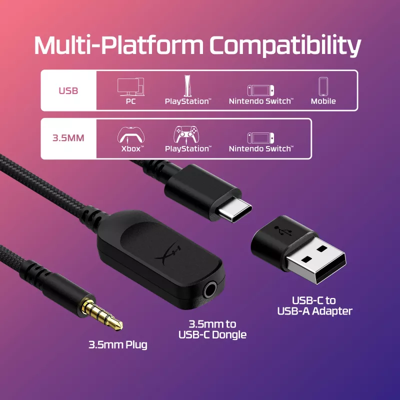 HyperX Cloud III - spēļu austiņas (Melns)