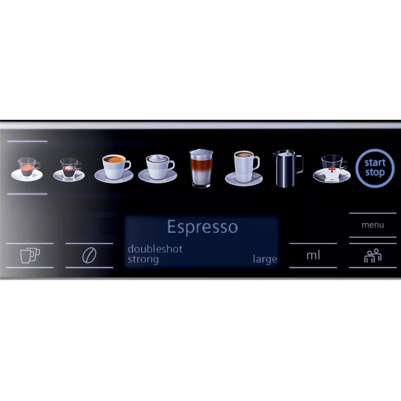 Espresso automāts Siemens EQ.6 plus s100 — 1,7 L ūdens tvertne, 15 bāri, 300 g pupiņu tvertne, 1500 W