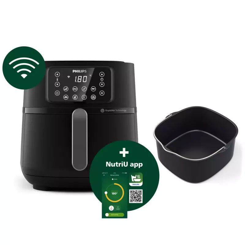 Karstā gaisa fritieris Philips HD9285/93 5000 Series XXL Connected, 7,2 L, 2000 W, 16 programmas