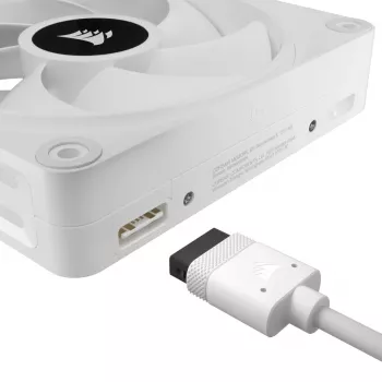CORSAIR Qx RGB Series Icue Link Qx120 RGB balta 120mm Magnetic Dome RGB Fan Expansion Kit