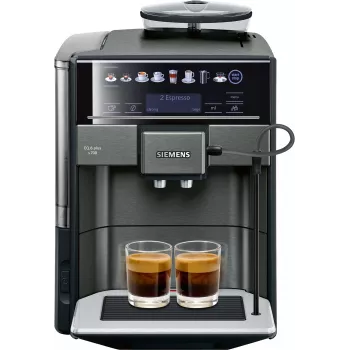 Espresso automāts Siemens EQ.6 plus TE657319RW — pilnībā automātisks, 1,7 L ūdens tvertne, 19 bāru sūknis, iebūvēta dzirnaviņa