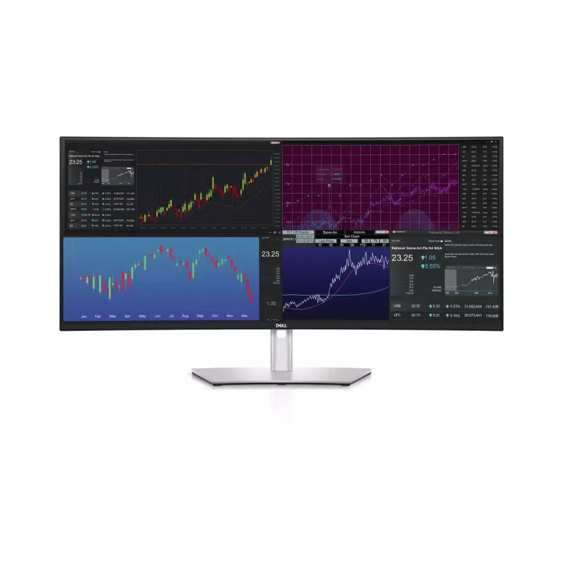 DELL UltraSharp U3824DW datora monitors 95,2 cm (37,5 collu) 3840 x 1600 pikseļi Wide Quad HD+ LCD Melns, Sudrabs