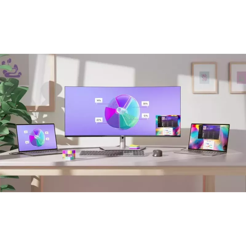 DELL UltraSharp U3824DW datora monitors 95,2 cm (37,5 collu) 3840 x 1600 pikseļi Wide Quad HD+ LCD Melns, Sudrabs