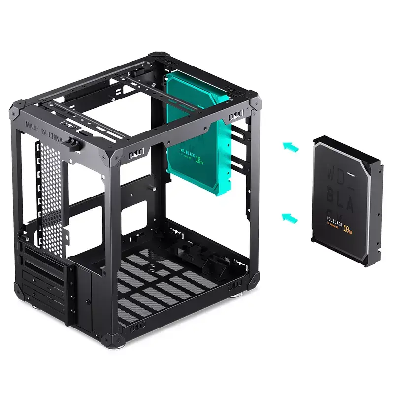 PC korpuss Jonsbo C6 Black ITX, micro ATX