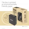 CLUB3D Starptautiskais ceļojumu lādētājs 140W GaN tehnoloģija, Četri porti USB Type-A (1x) un -C (3x), PPS + Power Delivery (PD) 3.1 atbalsts