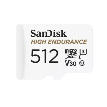 MicroSDXC karte SANDISK 512GB Class 10, 100 MB/s lasīšanas ātrums, 40 MB/s rakstīšanas ātrums, balta (SDSQQNR-512G-GN6IA)