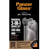 PanzerGlass ® 3-in-1 komplekts iPhone 15 Pro Max, Apple, Apple - iPhone 15 Pro Max, Sausā uzklāšana, Izturīgs pret triecieniem, Caurspīdīgs, 1 gab.