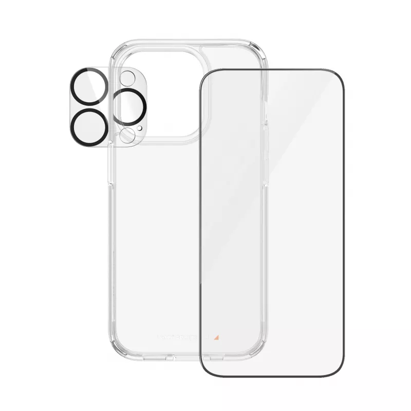 PanzerGlass 3-in-1 komplekts iPhone 15 Pro rūdītam stiklam caurspīdīgs