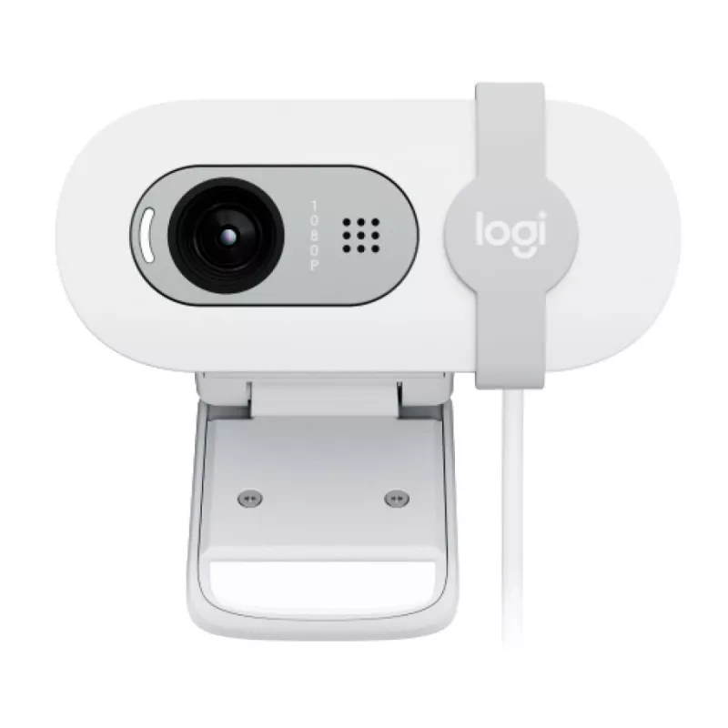 LOGITECH Brio 100 Full HD tīmekļa kamera, baltā krāsā
