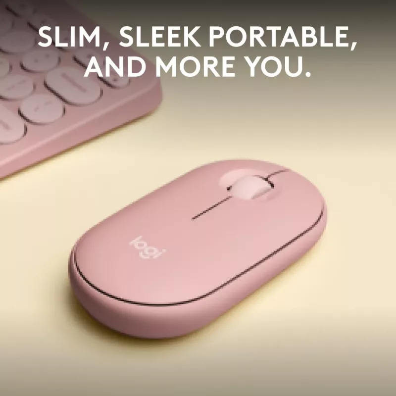 LOGITECH Pebble 2 M350s Bezvadu optiskā pele Roza