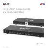 CLUB3D 1 līdz 8 HDMI™ sadalītājs ar pilnu 3D un 4K60Hz (600MHz)